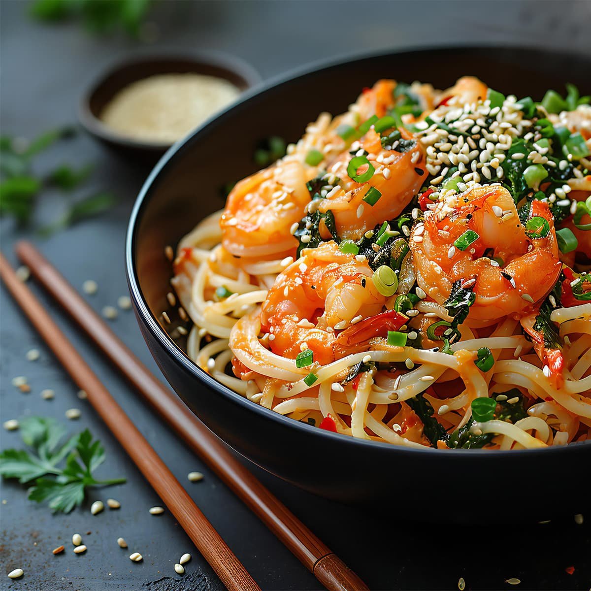 Вьетнамская уличная еда: mì xào с креветками и устричным соусом